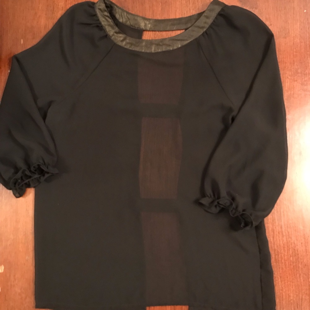 Sheer Black and Gold Blouse